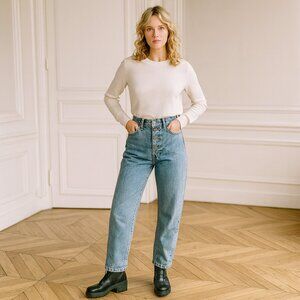 Boy London High Rise Denim Jeans Vtg UK British Streetwear Women’s Button Fly